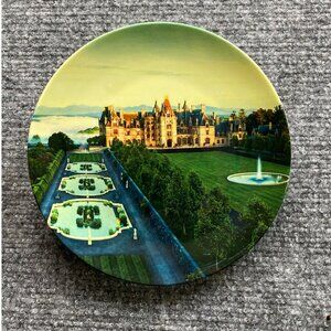 Biltmore Decorative Plate 7" Featuring‎ Historic Estate & Gardens Mountains Fog